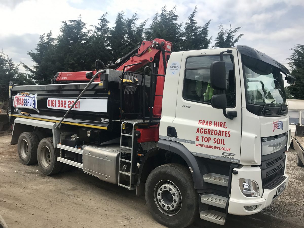 Grabserve grab wagon parked in yard