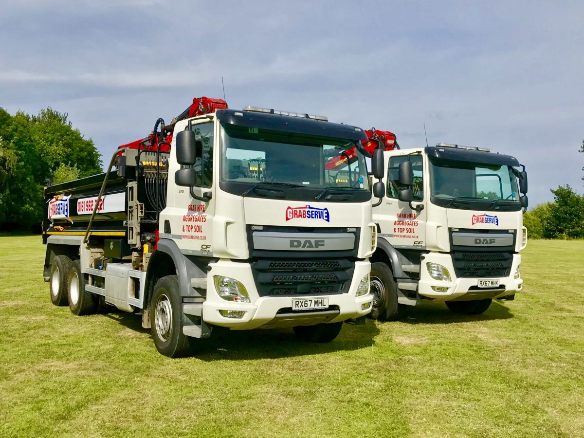Grabserve grab wagons parked side by side